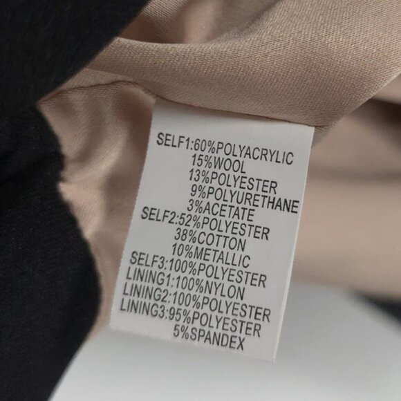 NWT PHOEBE by KAY UNGER WOOL Blend Strapless Metallic Dress‎ 62D0280 Size 16 - Picture 15 of 16